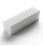 The White Sanding Block 100/100 4 sided - 2006701 + 100 Lint Free Nail Wipes by Boolavard® TM