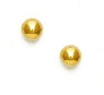14k Yellow 6 mm Ball Screw-Back Earrings - JewelryWeb