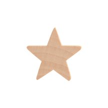 1 Wooden Stars, Natural Unfinished Wooden Star Cutout Shape (1 Inch) - Bag of 100