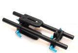 Fotasy BP1 Rail Movie Making System 15mm Rod Rig Base Plate for HD DSLRs with Follow Focus (Black)