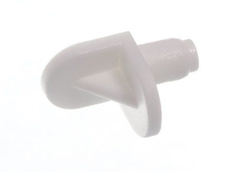 White Push In Shelf Supports White Plastic 5Mm Diameter Peg Pack Of 20