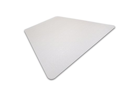 Floortex Ultimat Polycarbonate Smooth Back Chair Mat for Hard Floors, Clear, 59 X 47 Inches, Corner Work Station Shape (1215019TR)