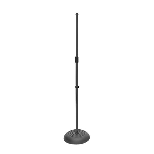 On Stage MC7201B Round Base Microphone Stand, Black