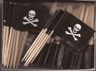 Box of 100 Pirate Jolly Roger Toothpick Flags Dinner Flags Cocktail Flags Ships Fast