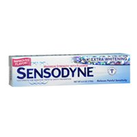 Sensodyne Toothpaste for Sensitive Teeth and Cavity Prevention, Maximum Strenth Extra Whitening