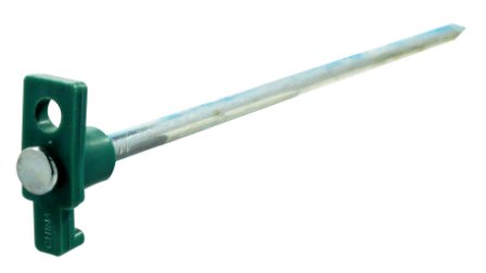 SE - Tent Peg - With Green Plastic Stopper, 10.5in.x 8mm,10PK - 9NRC
