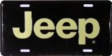 Jeep Auto Tag Gold on Black Background 6 x 12 metal auto tag