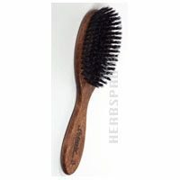 Ambassador Hairbrush, Black Bristle Round Natural, 1 Hairbrush