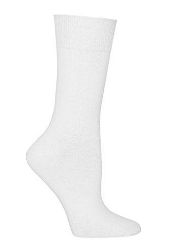 Ladies White Socks | 3 Pack Diabetic Socks, size 9-11