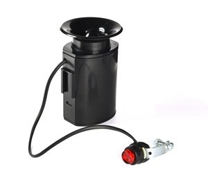 KLOUD City® Black cycling bike electronic loud horn siren loudspeaker bell with 6 alarm sounds