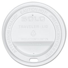 SOLO OFTL31-0007 Traveler Polystyrene Dome Lid for 10oz Hot Cup, 3.4 x 0.7, White (Case of 300)