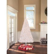 Holiday Time Pre-lit 6.5' Madison Pine White Artificial Tree, Clear Lights