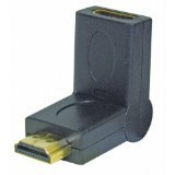 Steren BL-528-002 Right Angle 180 Degree Adjustable HDMI Adapter M-F