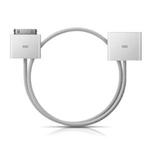 JSG Accessories® Dock Extension Cable Support Audio Video Signal for Apple iPhone, iPod , iPad in white colour