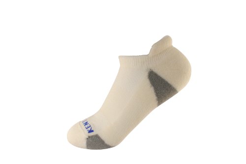 KENTWOOL Women's Low Profile Skinny Sock (White, Large)