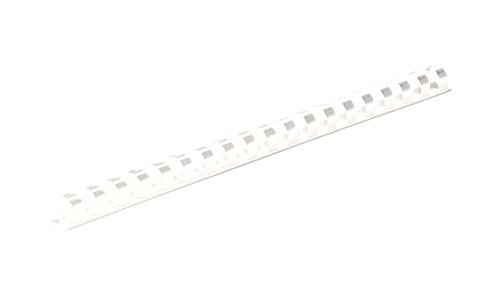 Fellowes Plastic Comb Binding Spines, 3/8 Inch Diameter, White, 55 Sheets, 100 Pack(52371)