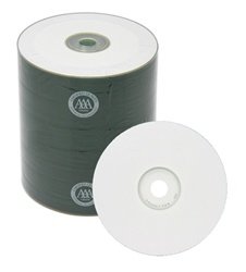 100 Spin-X 12X Digital Audio Music CD-R 80min 700MB White Inkjet