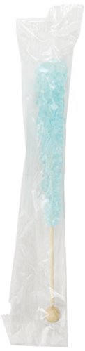 Rock Candy Crystal Sticks, Light Blue Cotton Candy, 12-Count