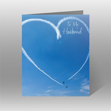 Husband Anniversary Card - Heart in Sky (7527)