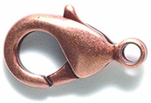 Shipwreck Beads Electroplated Brass Lobster Claw Clasp, 15 by 9mm, Metallic, Antique Copper , 12-Piece