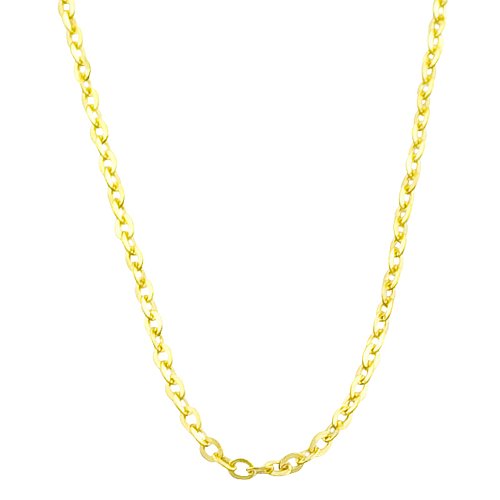 14k Yellow Gold 0.9-mm Flat Round Cable Chain (18 Inch)