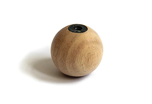 Simple Natural Wood Ball Shaped Lamp Finial - Stain or Paint for a One of a Kind Look - 2 Pack