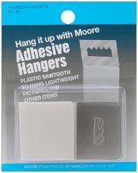 Bulk Buy: Moore Push Pin Adhesive Plastic Sawtooth Hangers 4/Pkg 86 (12-Pack)