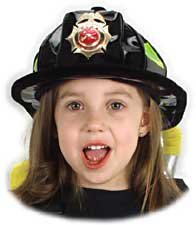 Child's Black Firefighter Hat (Size:Standard)