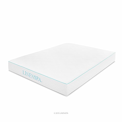 LINENSPA 8 Inch Gel Memory Foam Mattress - Dual-Layered - CertiPUR-US Certified - Medium Firm - CertiPUR-US - 25 Year Warranty