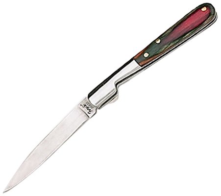 Joy Enterprises FP36632 Fury Eureka Texas Toothpick Folding Knife, Thin Multi Color Wood Handle, 3-Inch