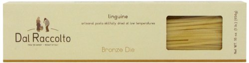 Dal Raccolto Organic Bronze Die Cut Pasta, Linguine, 1 Pound (Pack of 12)