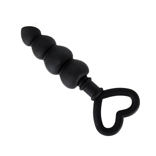 Gydoy silicone anal butt play plug beads with safe handle ring for beginners