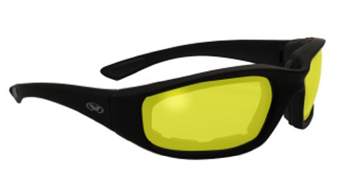 Global Vision Eyewear Men's Kickback 24 Sunglasses with Photochromic Color Changing Lenses, Yellow, Standard