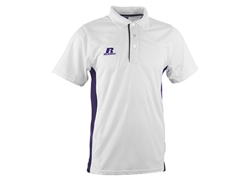 Russell Athletic 440LUMK CF14 MEN'S GAME DAY POLO - White/Purple  M