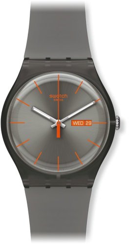 Swatch Men's SUOM702 Quartz Gray Dial Plastic Measures Seconds Watch