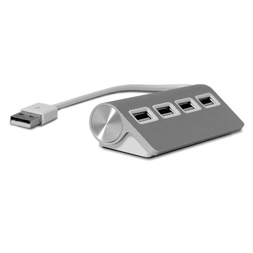 Satechi Premium 4 Port Aluminum USB Hub (9.5 cable) for iMac, MacBook Air, MacBook Pro, MacBook, and Mac Mini