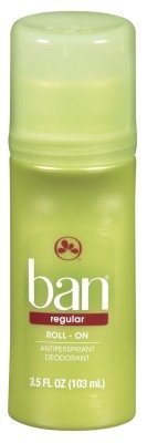 Ban Deodorant & Antiperspirant Roll-on Regular 3.5oz (3 Pack)