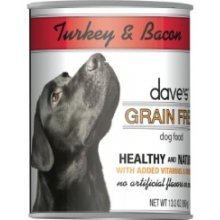 Dave's Natural Grain Free Turkey & Bacon (Pack 12x13oz)