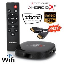 Sumvision Android TV Box Cyclone Android X4 AMLogic Quad Core Android 4.4 XBMC KODI 14.2 Media Streamer Player Smart TV Box for your HDMI HD TV