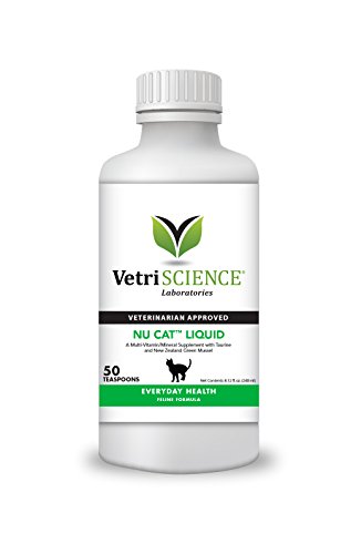 VetriScience Laboratories Nu-Cat Liquid Supplement for Pets, 50 teaspoons