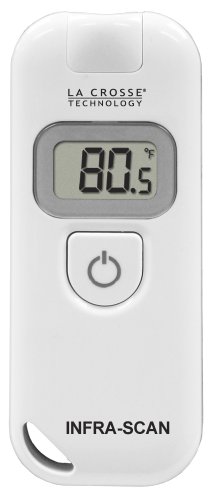 La Crosse Technology 914-604 Wireless Infra-Red LCD Scanning Thermometer, White