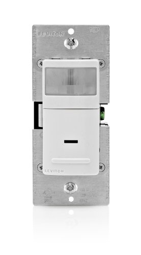 Leviton IPS15-1LZ 1800-Watt Incandescent, 600-Watt LED/CFL Occupancy Sensor (Auto ON/Auto OFF), Single Pole or 3-Way