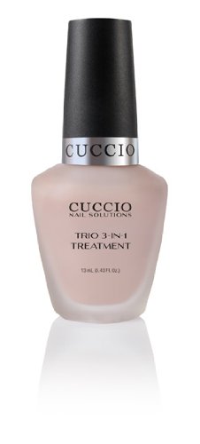 Cuccio Trio 3 In 1 Nail Treatment 13ml Base Coat Ridge Filler And Strengthener