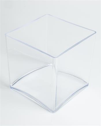 OASIS® clear acrylic cube vase (15cm)