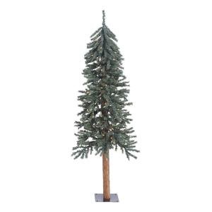 Vickerman Natural Bark Alpine Full Pre-lit Christmas Tree with Metal Stand