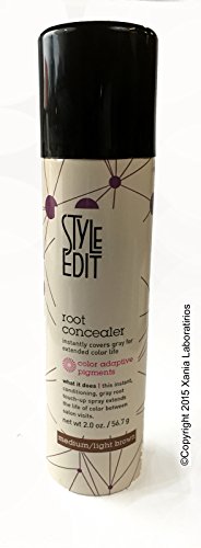 Root Concealer (Medium/Light Brown) 2oz by Style Edit ® Instantly Covers Gray Hair Between Color Services! Factory Fresh with E-Commerce Authenticity Code!