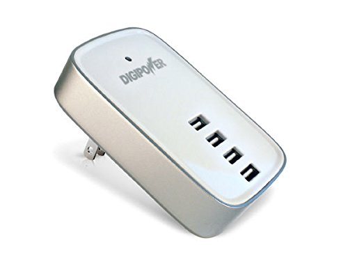 DigiPower ACD-4XRW 4-Port USB Travel Charger (Black/White)