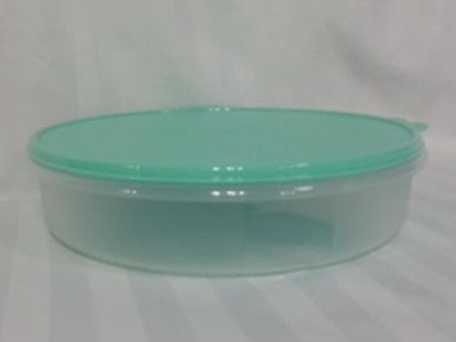 Tupperware Pie or Cupcake Keeper, Sheer w/ Mint Seal, 12 Round Container by Rupperware by SmileMore