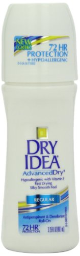 Dry Idea Roll On Anti-Perspirant & Deodorant, Advanced Dry, 3.25-Ounce Tubes (Pack of 4)