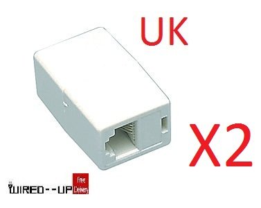 Wired-up NW-19 2 x RJ45 Coupler for Patch/Ethernet Leads Cat5, Cat5e and Cat6